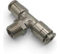 Тройник цанговый Контактная Механика 1/4, трубка 8мм KEMB08-02P-A