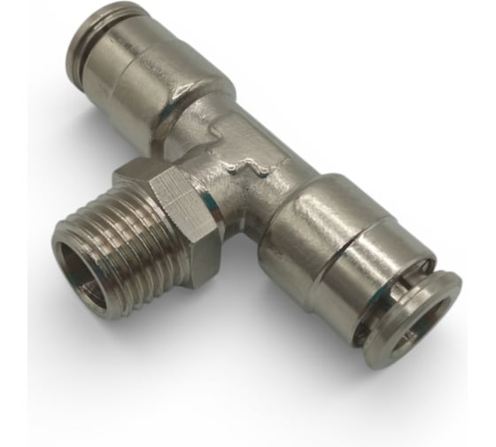 Тройник цанговый Контактная Механика 1/4, трубка 8мм KEMB08-02P-A