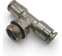 Тройник цанговый Контактная Механика G3/8, трубка 8мм KEMB08-03G-A