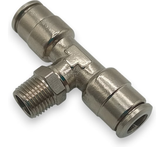 Тройник цанговый Контактная Механика 1/8, трубка 6мм KEMB06-01P-A