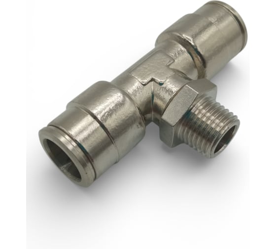 Тройник цанговый Контактная Механика 1/4, трубка 12мм KEMB12-02P-A