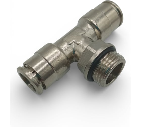 Тройник цанговый Контактная Механика G3/8, трубка 10мм KEMB10-03G-A