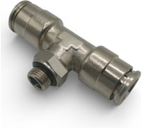 Тройник цанговый Контактная Механика G1/8, трубка 10мм KEMB10-01G-A