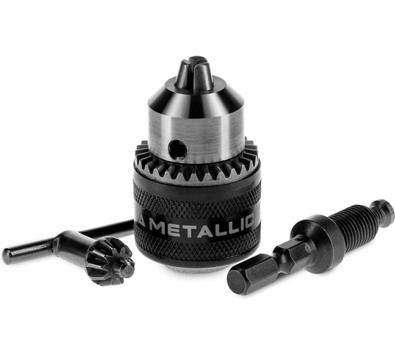 Патрон METALLICA малый ключевой с хвостовиком HEX-1/4 Optima 0.5-6.5 мм, 3/8-24UNF, в тубе 193790