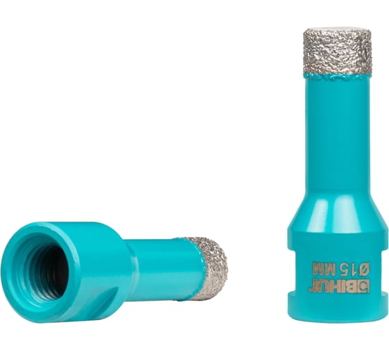 Коронка алмазная BIHUI по керамограниту, 15мм (вакуумная пайка) DBDF15