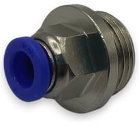 Фитинг цанговый прямой Контактная Механика G3/8, трубка 6мм KZPC06-03G