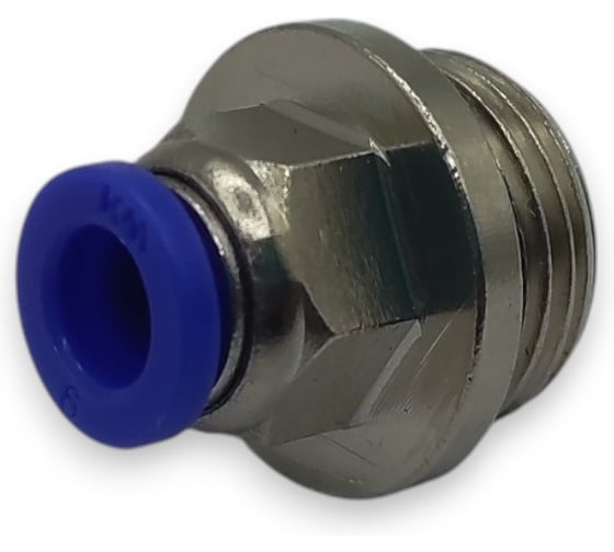 Фитинг цанговый прямой Контактная Механика G3/8, трубка 6мм KZPC06-03G