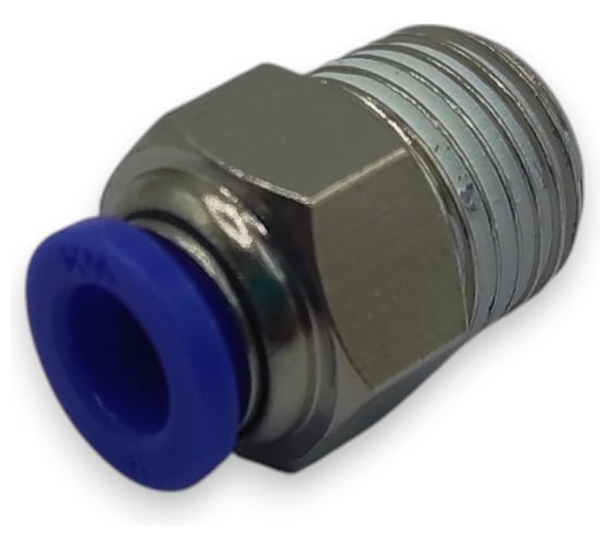 Фитинг цанговый прямой Контактная Механика 1/4, трубка 6мм KZPC06-02P