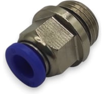 Фитинг цанговый прямой Контактная Механика G1/4, трубка 6мм KZPC06-02G
