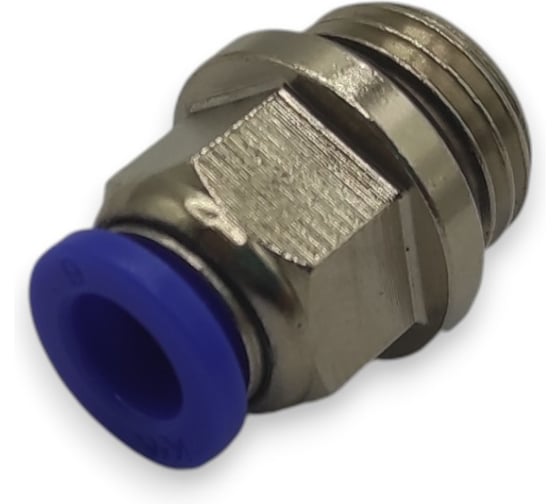 Фитинг цанговый прямой Контактная Механика G1/4, трубка 6мм KZPC06-02G