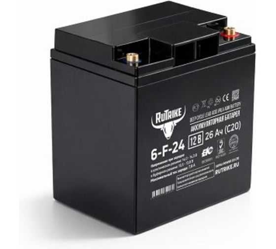 Аккумулятор Rutrike для ИБП 6-F-24 (12V26A/H C20) 026243