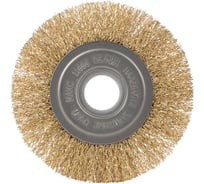 Щетка крацовка дисковая doka плоская латунь витая проволочка для УШМ 200х22мм KDL-B-200-П