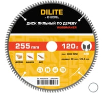 Диск пильный Diamond Industrial по дереву 255х30/25.4 мм Z=120 ATB WoodMaker DILITE DIDDDL255Z120