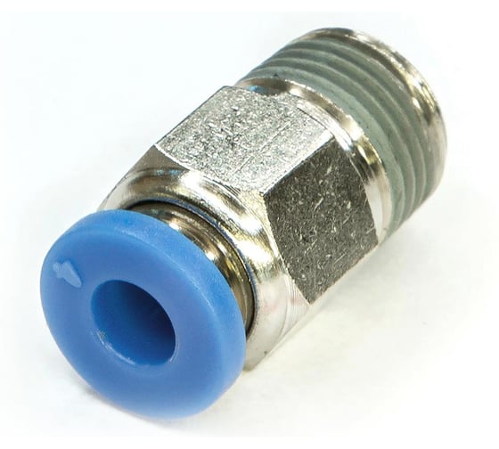 Пневмофитинг цанговый прямой HIMPT с наружной резьбой PC 4-01 (R1/8) 10 шт 00-00026397