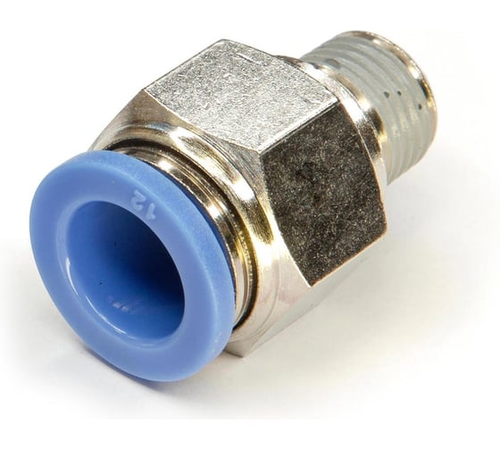 Пневмофитинг цанговый прямой HIMPT с наружной резьбой PC 12-02 (R1/4) 10 шт 00-00026405