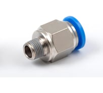 Пневмофитинг цанговый прямой HIMPT с наружной резьбой PC 10-01 (R1/8) 10 шт 00-00026400