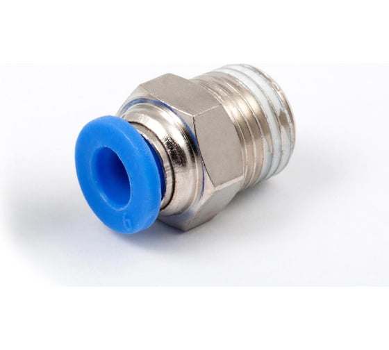 Пневмофитинг цанговый прямой HIMPT с наружной резьбой PC 6-02 (R1/4) 10 шт 00-00026392