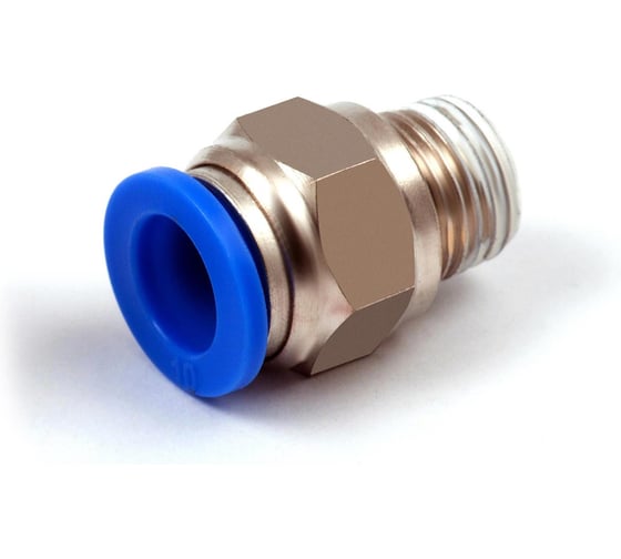 Пневмофитинг цанговый прямой HIMPT с наружной резьбой PC 10-02 (R1/4) 10 шт 00-00026401