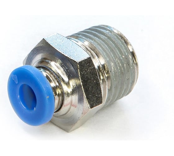 Пневмофитинг цанговый прямой HIMPT с наружной резьбой PC 4-02 (R1/4) 10 шт 00-00026389