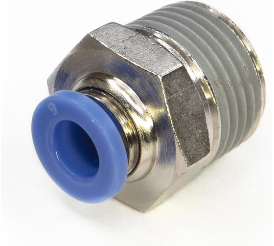 Пневмофитинг цанговый прямой HIMPT с наружной резьбой PC 6-03 (R3/8) 10 шт 00-00026393