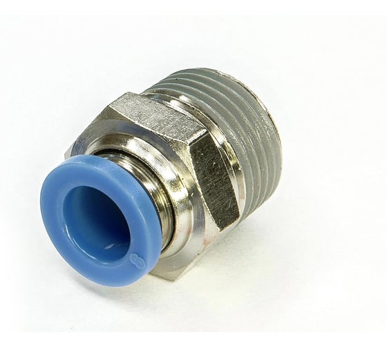 Пневмофитинг цанговый прямой HIMPT с наружной резьбой PC 8-03 (R3/8) 10 шт 00-00026398