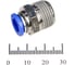 Пневмофитинг цанговый прямой HIMPT с наружной резьбой PC 8-03 (R3/8) 10 шт 00-00026398 2