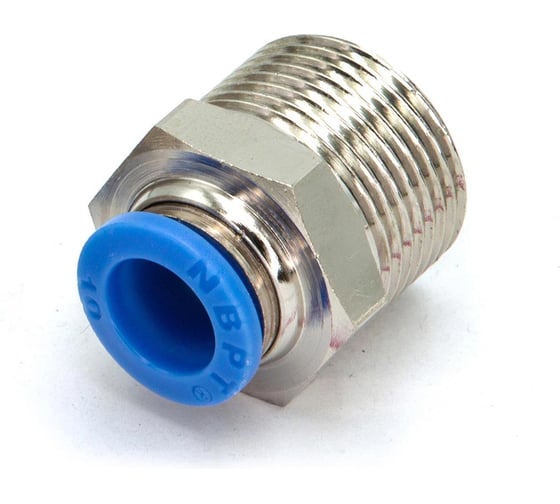 Пневмофитинг цанговый прямой HIMPT с наружной резьбой PC 10-М22х1.5 10 шт 00-00026436