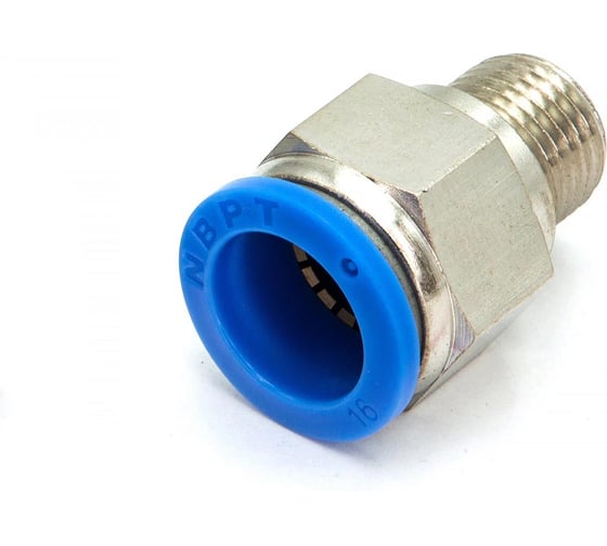 Пневмофитинг цанговый прямой HIMPT с наружной резьбой PC 16-М16х1.5 5 шт 00-00026443
