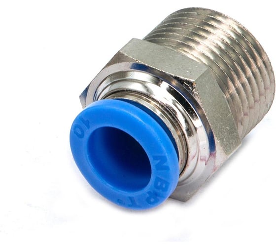 Пневмофитинг цанговый прямой HIMPT с наружной резьбой PC 10-М20х1.5 10 шт 00-00026435