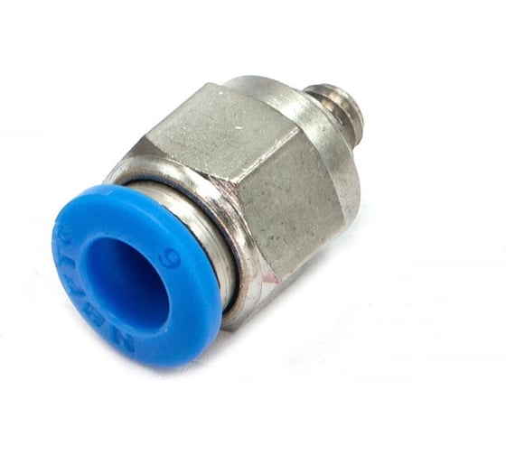 Пневмофитинг цанговый прямой HIMPT с наружной резьбой PC 6-М5х0.8 10 шт 00-00026415