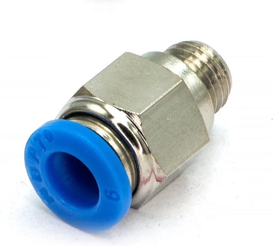 Пневмофитинг цанговый прямой HIMPT с наружной резьбой PC 6-М8х1 10 шт 00-00026420