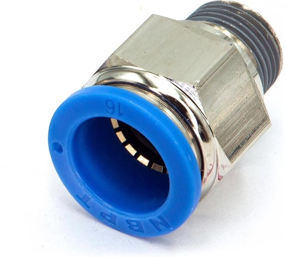 Пневмофитинг цанговый прямой HIMPT с наружной резьбой PC 16-03 (R3/8) 5 шт 00-00026408