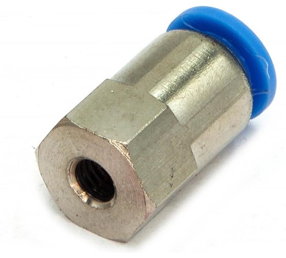 Пневмофитинг цанговый прямой с внутренней резьбой HIMPT PCF 6-М5х0.8 10 шт 00-00026454