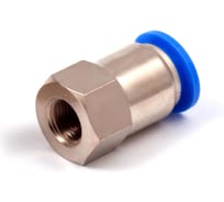 Пневмофитинг цанговый прямой с внутренней резьбой HIMPT PCF 10-01 (R1/8) 10 шт 00-00026473