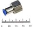 Пневмофитинг цанговый прямой с внутренней резьбой HIMPT PCF 4-02 (R1/4) 10 шт 00-00026446 2