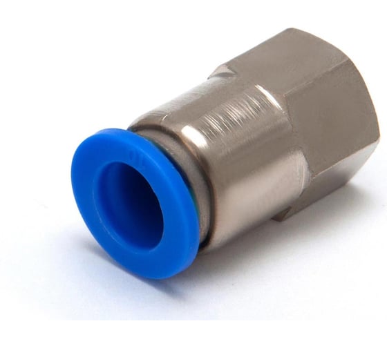 Пневмофитинг цанговый прямой с внутренней резьбой HIMPT PCF 10-02 (R1/4) 10 шт 00-00026474