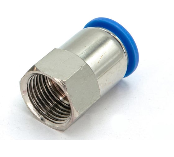 Пневмофитинг цанговый прямой с внутренней резьбой HIMPT PCF 16-04 (R1/2) 5 шт 00-00026491