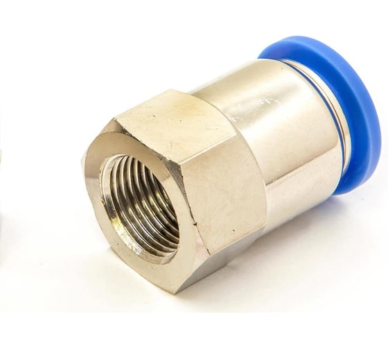 Пневмофитинг цанговый прямой с внутренней резьбой HIMPT PCF 16-03 (R3/8) 5 шт 00-00026490