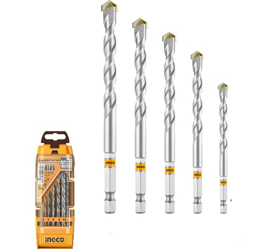 Набор сверл по камню INGCO 5 шт AKDB6055