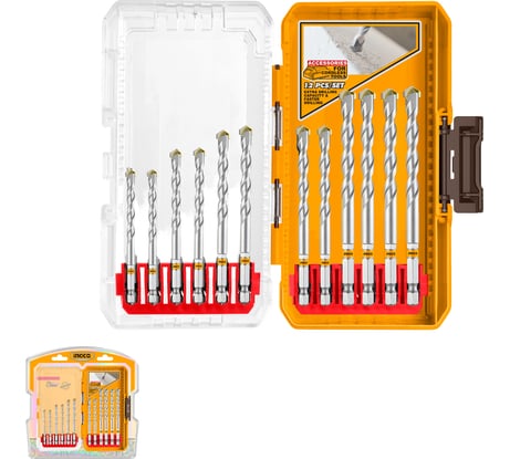 Набор сверл INGCO 12 шт INDUSTRIAL AKDL12206