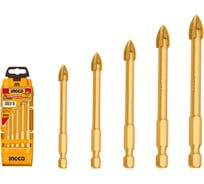 Набор сверл по стеклу INGCO 5 шт AKD7058