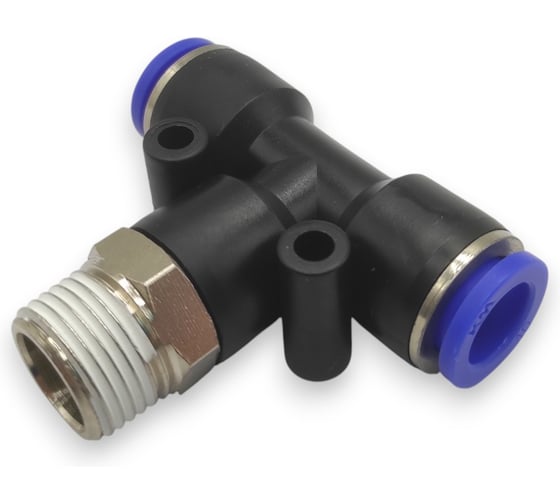 Фитинг-тройник Контактная Механика 3/8, трубка 10мм KZPB10-03P
