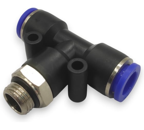Фитинг-тройник Контактная Механика G1/4, трубка 10мм KZPB10-02G