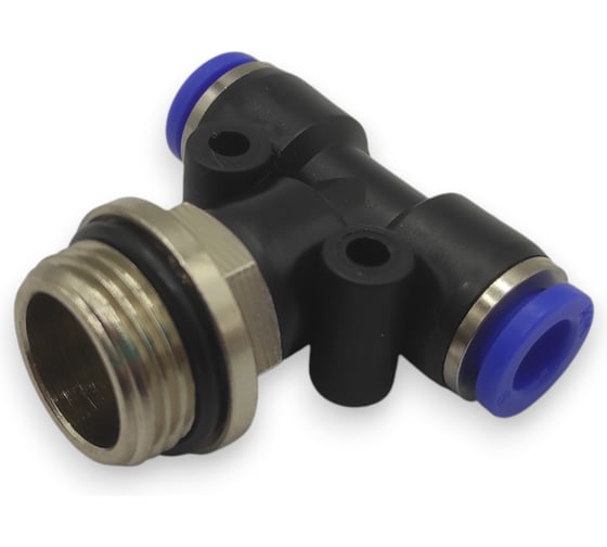 Фитинг-тройник Контактная Механика G3/8, трубка 6мм KZPB06-03G