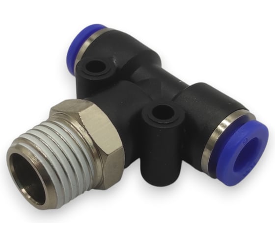 Фитинг-тройник Контактная Механика 1/4, трубка 6мм KZPB06-02P