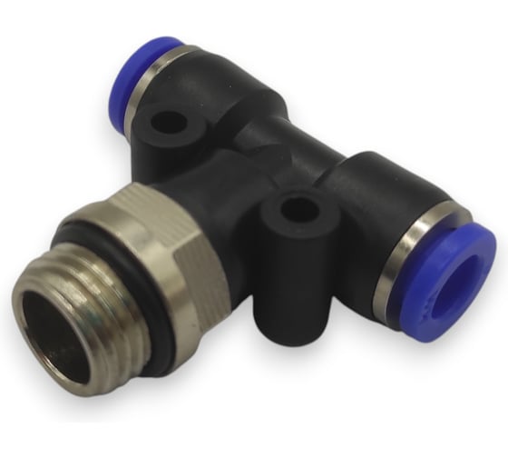 Фитинг-тройник Контактная Механика G1/4, трубка 6мм KZPB06-02G