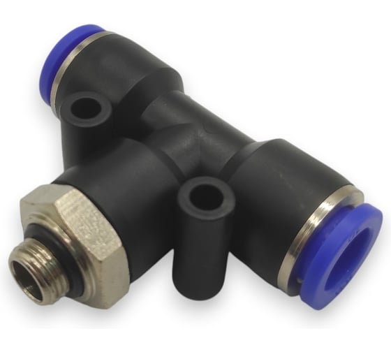 Фитинг-тройник Контактная Механика G1/8, трубка 10мм KZPB10-01G