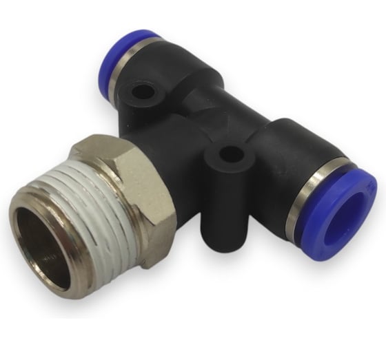 Фитинг-тройник Контактная Механика 3/8, трубка 8мм KZPB08-03P
