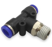 Фитинг-тройник Контактная Механика 1/4, трубка 8мм KZPB08-02P