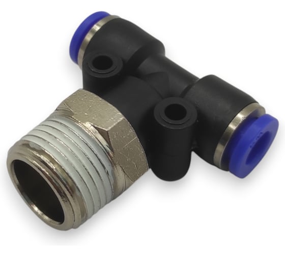 Фитинг-тройник Контактная Механика 3/8, трубка 6мм KZPB06-03P